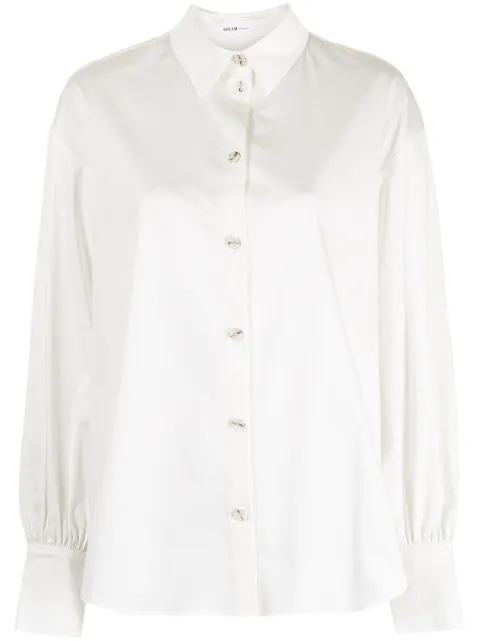 Adeam Camellia pleated poplin shirt White 1772CP