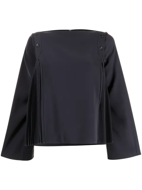 Adeam Peony crepe top Blue 1775CR