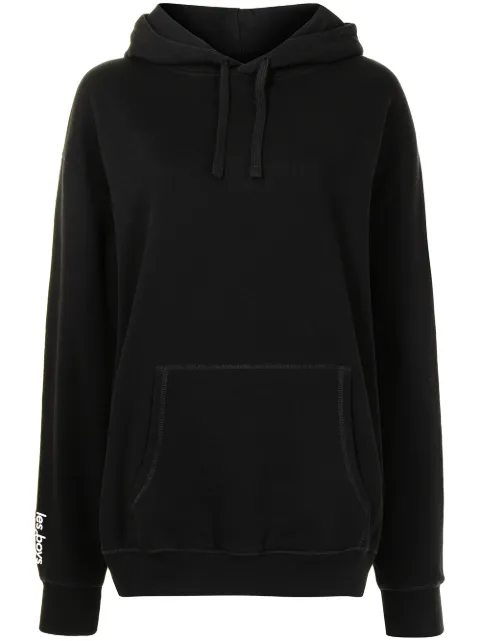 Les Girls Les Boys logo-print drawstring hoodie Black ST108H0001
