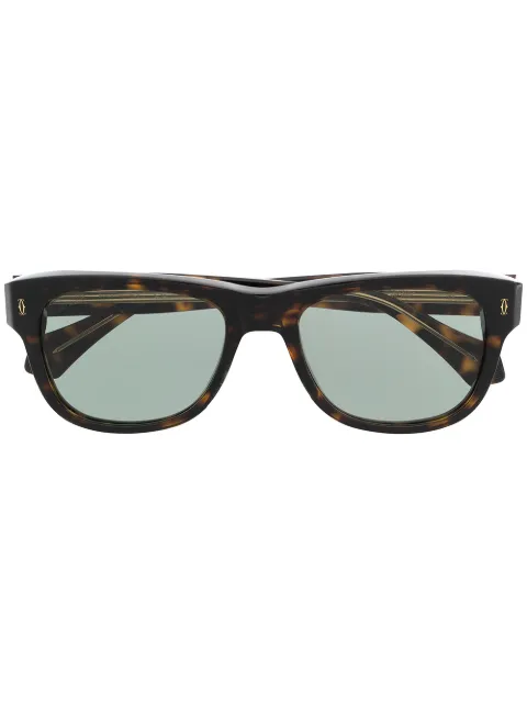Cartier Eyewear square-frame tortoiseshell-effect sunglasses Brown CT0277S002
