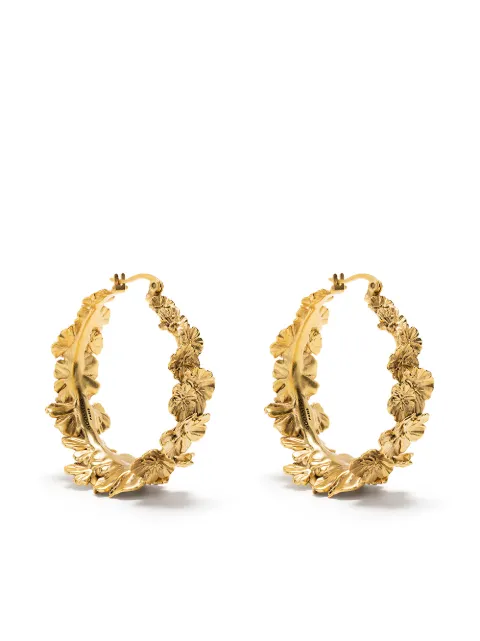 Goossens Talisman flower hoop earrings Gold GOOP21EA07YG