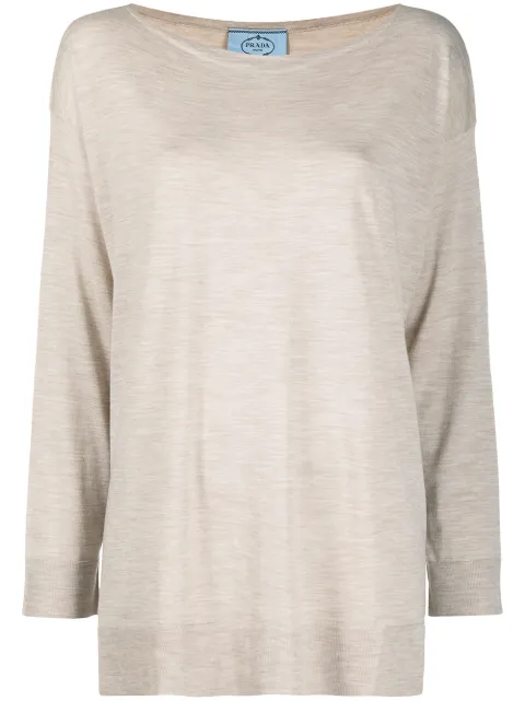 Prada mélange-effect T-shirt Neutrals P24G1HS211K4P
