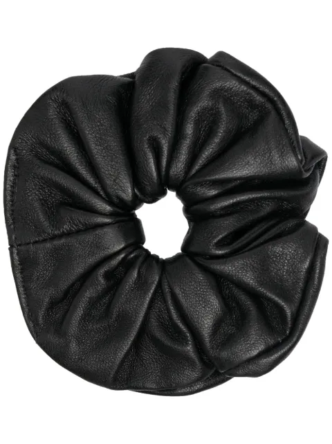 Manokhi elasticated leather scrunchie Black SS21A789MANO223