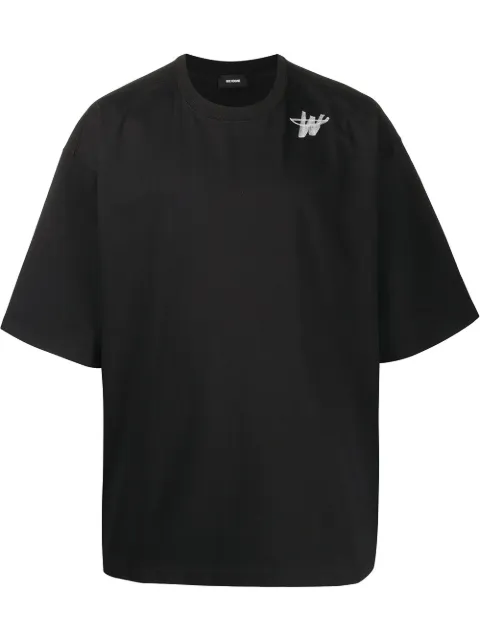 We11done logo-print oversized T-shirt Black WDTP620073UBK