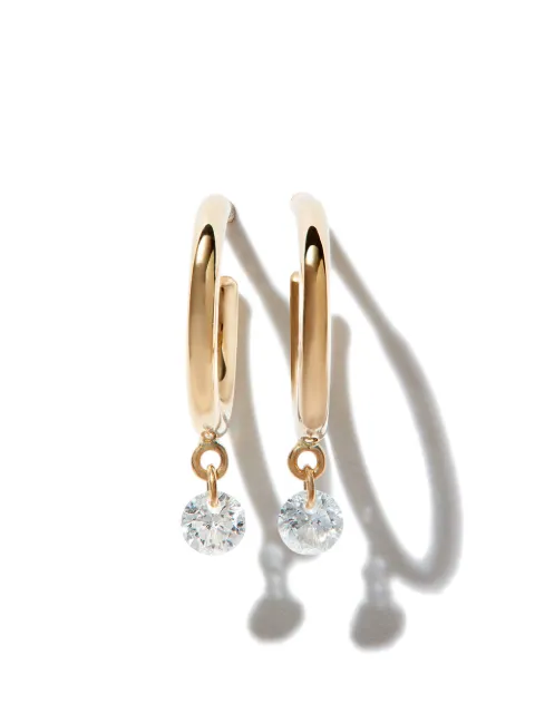 Persée 18kt yellow gold diamond hoop earrings Gold E73224YG
