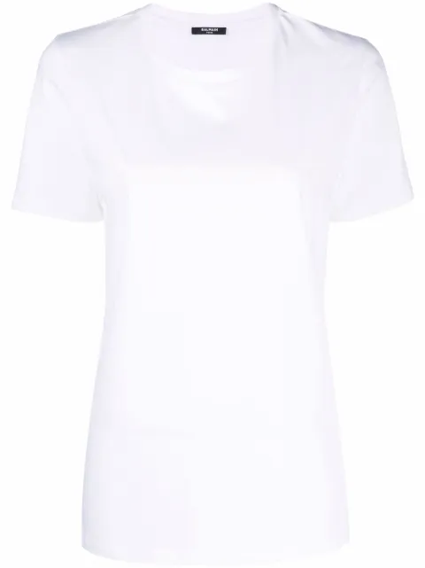 Balmain flocked logo T-shirt White WF1EF000B091