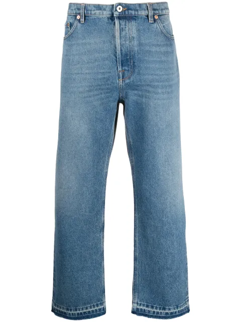 Valentino Garavani dual material denim trousers Blue VDE01M79E
