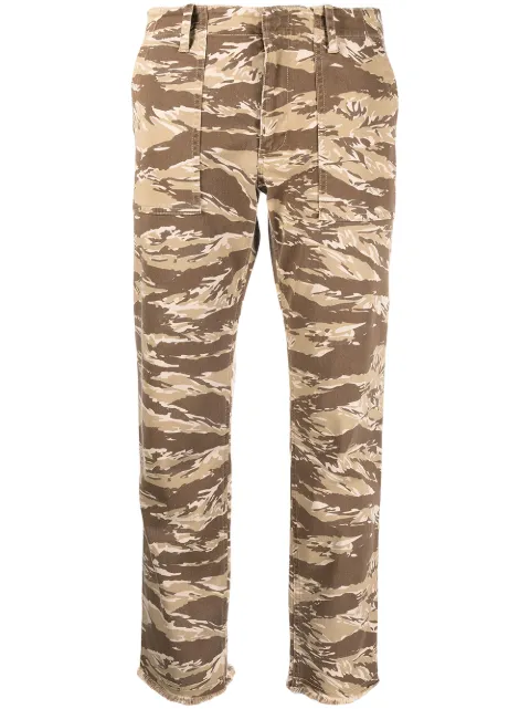 Nili Lotan camouflage print cropped trousers Neutrals 285W837