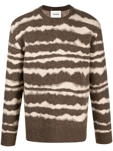 Nanushka abstract stripe jumper Brown NM21PFSW00878