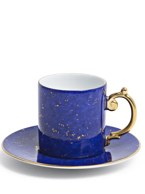 L'Objet Lapis espresso cup and saucer Blue LS155