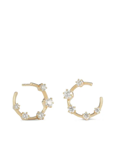 Jade Trau 18kt yellow gold diamond Kismet hoops Gold JT3075EGYG