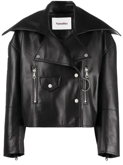 Nanushka Ado biker jacket Black NW22CROW01799