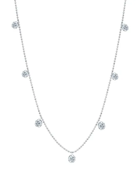 graziela 18K white gold small Floating diamonds ring Silver N1411545W