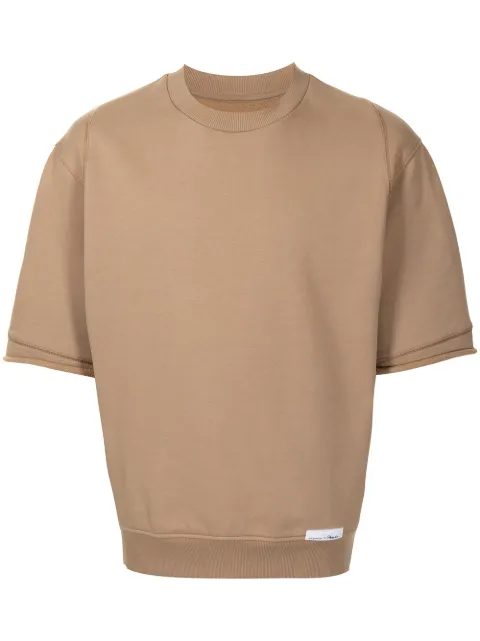 3.1 Phillip Lim logo patch detail T-shirt Neutrals DTC21685CBYM