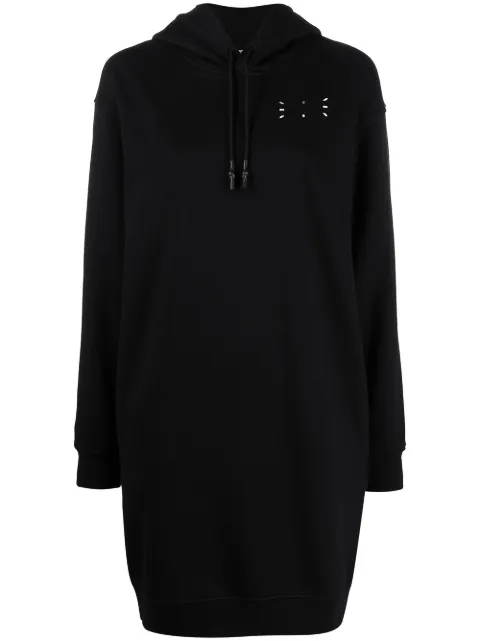 MCQ logo print hooded dress Black 624588RQR20