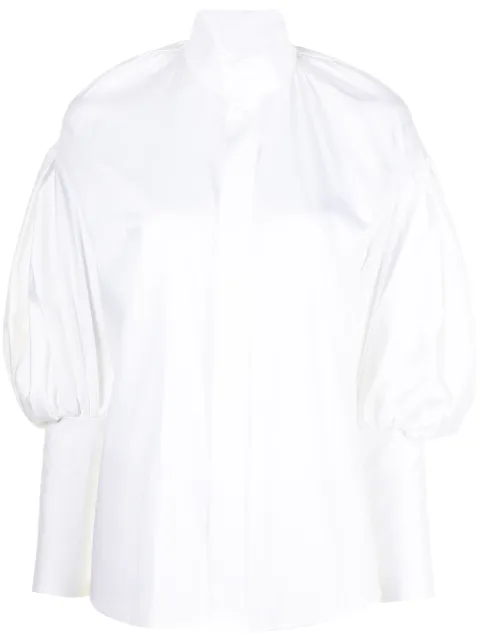 Dice Kayek high-neck poet sleeve shirt White C605PTS