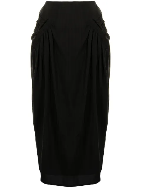 Rejina Pyo Karla ruched skirt Black D184BK