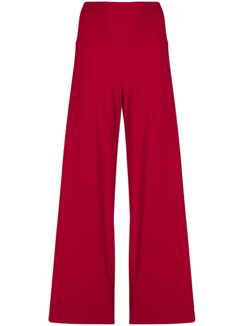 Norma Kamali high-waisted trousers Red KK4207PL111004