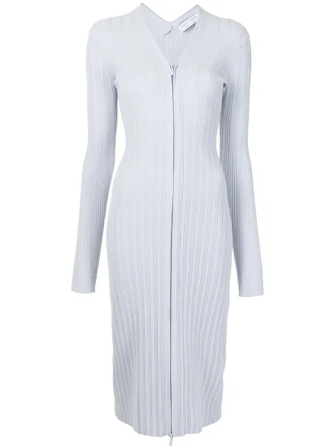Proenza Schouler White Label ribbed knitted cardigan dress Blue WL2137651KY227