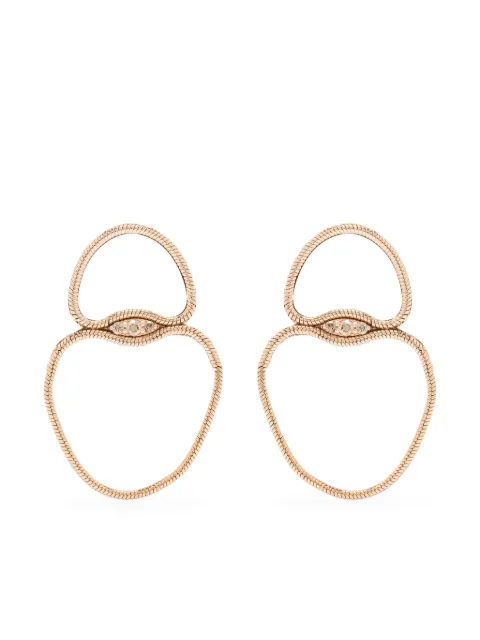 Fernando Jorge 18kt rose gold small Fluid Diamonds earrings Gold 43200600430000