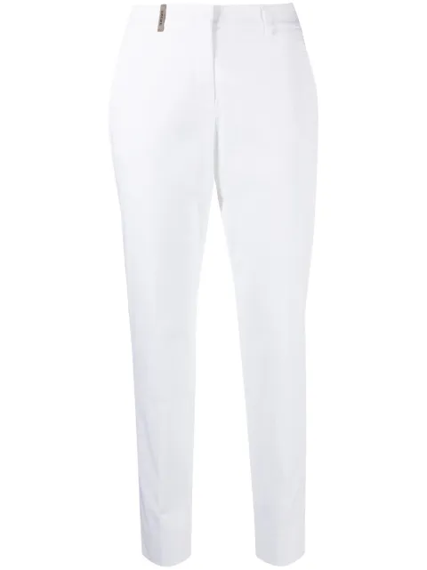 Peserico high-waisted tapered trousers White P0471801037