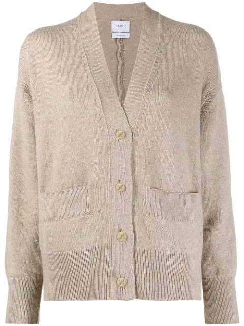 Barrie rib-detail cashmere cardigan Neutrals C159201