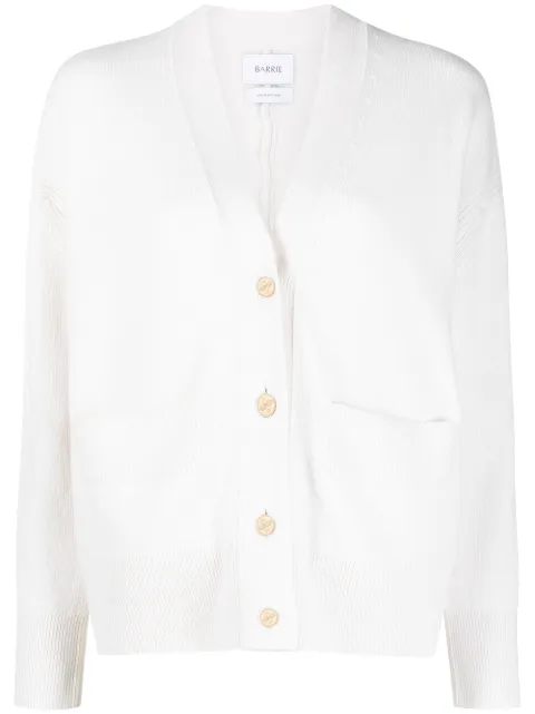 Barrie rib-detail cashmere cardigan Neutrals C159201