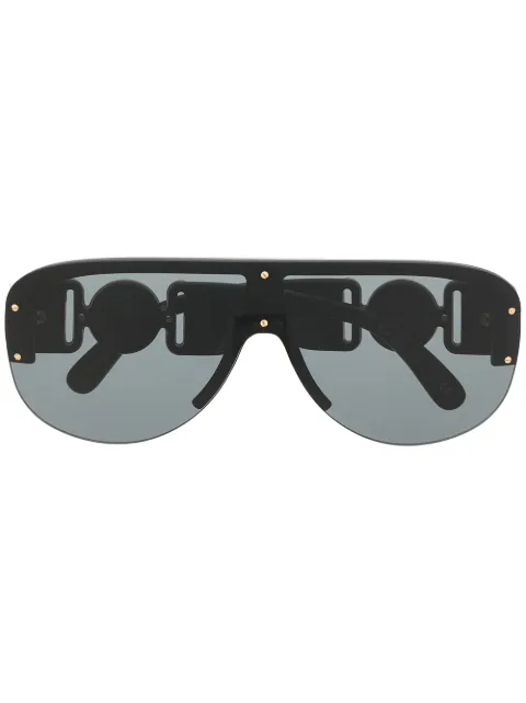 Versace Eyewear tinted pilot-frame sunglasses Black VE4391GB187