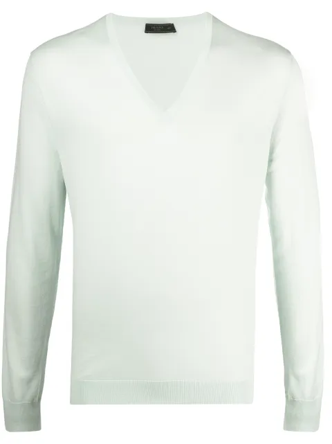 Prada knitted long-sleeve jumper Green UMM985C5W