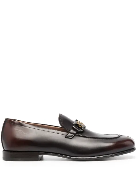 Ferragamo Gancini square-toe loafers Black 741833