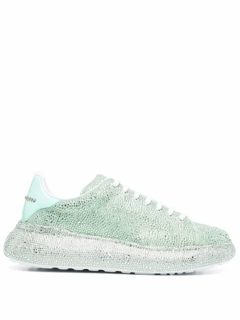 Philipp Plein Runner Crystal low-top sneakers Green PAASWSC2082PCO058N