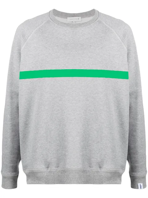 Mackintosh horizontal-stripe crew-neck sweatshirt Grey CA0339