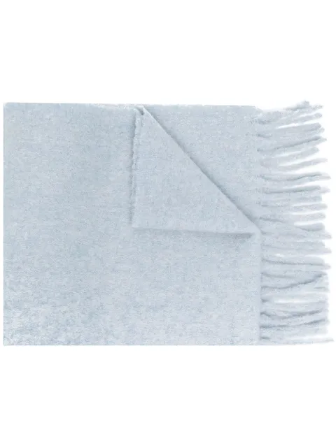 Marni logo-appliqué alpaca scarf Blue SCMC0059Y0UTW918