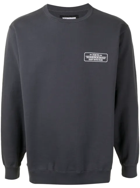 Neighborhood logo-print long-sleeve sweatshirt Blue 202MBNHCSM01