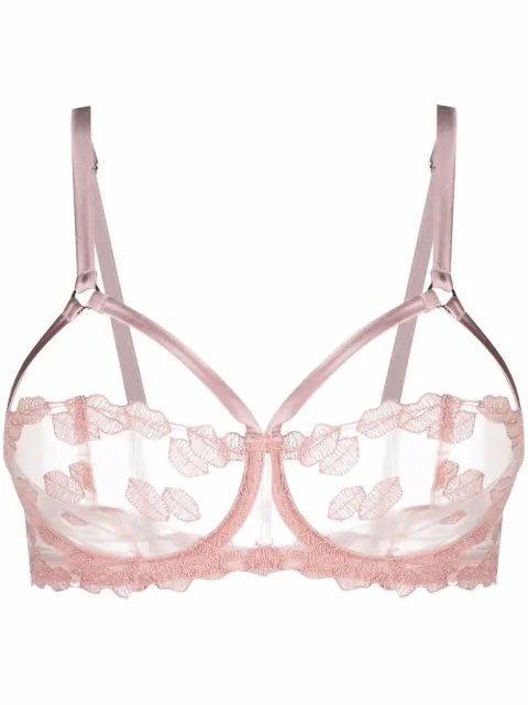 Fleur Of England Valentina Strap Balcony bra Pink ValentinaStrapBalconyBra