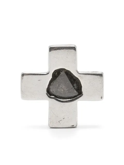 Parts of Four Plus-sign diamond stud single earring Silver 10352PADIA