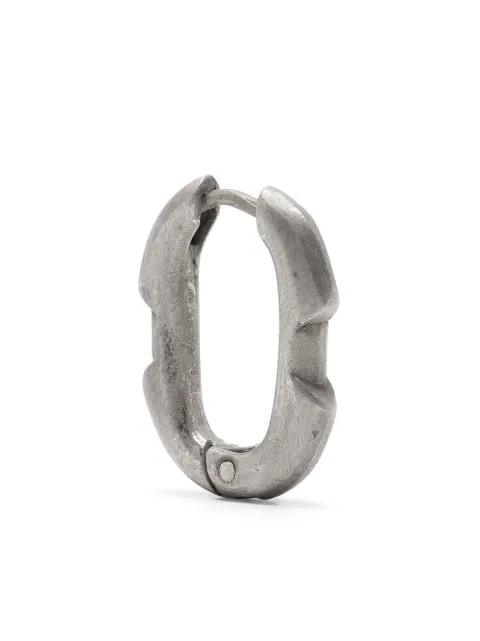 Parts of Four Deco matte sterling silver single earring Silver 18351DA