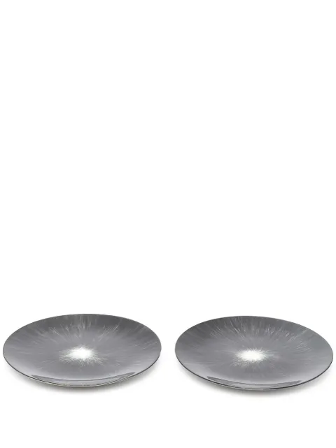 Ann Demeulemeester pair of shadow print plates Black B4019312