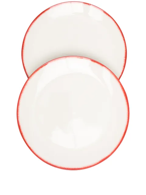 Ann Demeulemeester X Serax set of two porcelain plates White B4019330