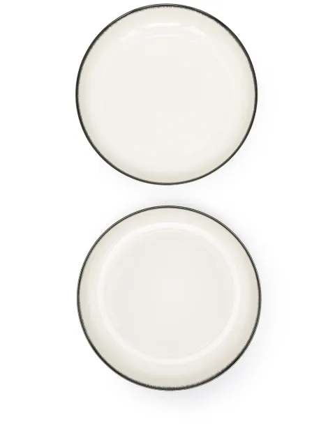 Ann Demeulemeester X Serax set of two ceramic high plates White B4019344