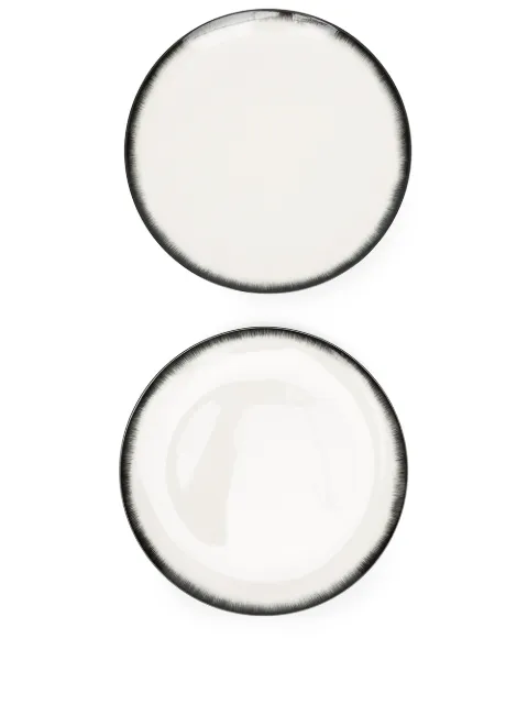 Ann Demeulemeester set of two ceramic plates White B4019317