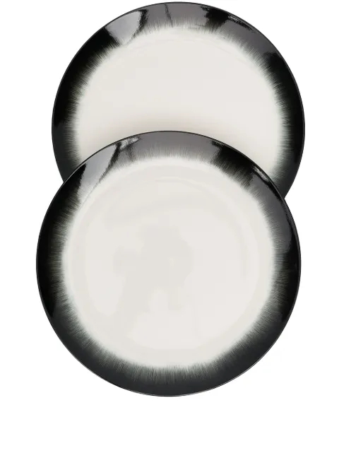 Ann Demeulemeester set of two porcelain plates White B4019326
