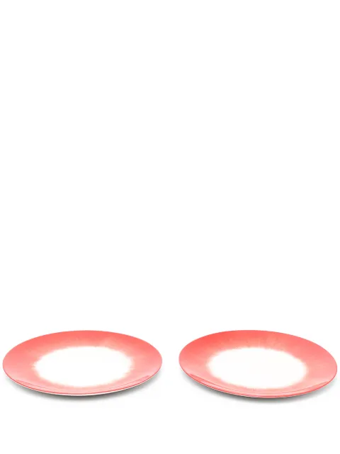 Ann Demeulemeester X Serax pair of shadow print plates Red B4019323