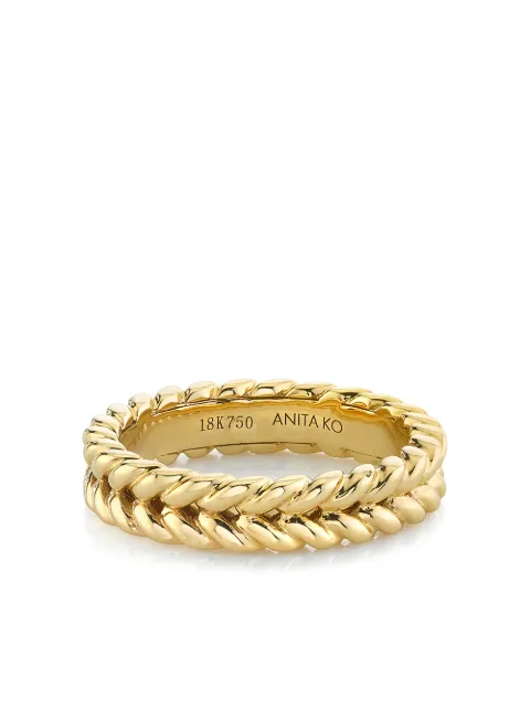 Anita Ko 18kt yellow gold braided ring Gold AKBRDRYG