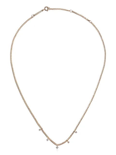 Zoë Chicco 14kt yellow gold XS curb-chain diamond necklace Gold XSCCN25D