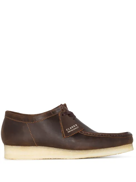 Clarks Originals Wallabee leather lace-up derby shoes Brown 26156605