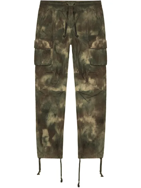 John Elliott camouflage tie-dye cargo pants Green F033N07417A