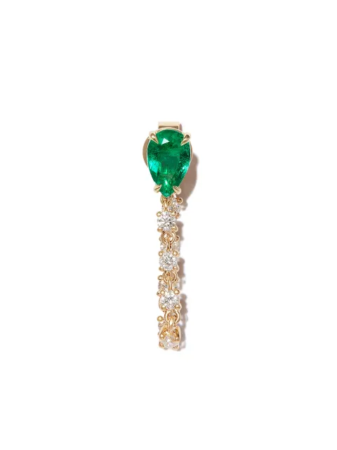 Anita Ko 18kt yellow gold emerald loop earring Gold AKEEPL5YG