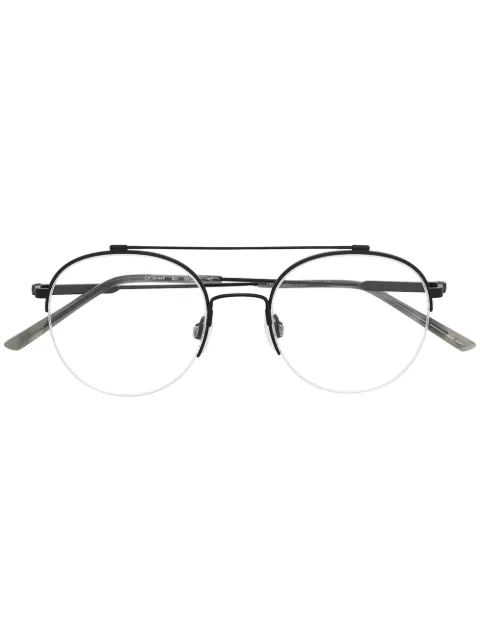 Calvin Klein CK19144 round-frame glasses Black CK19144F001