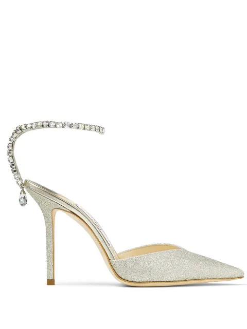 Jimmy Choo Saeda 100mm pumps White SAEDA100BBGPLATINUM